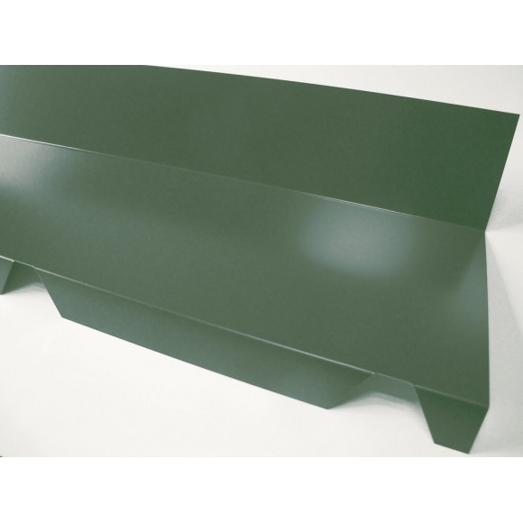 Faîtière crantée contre mur acier galva 210cm vert
