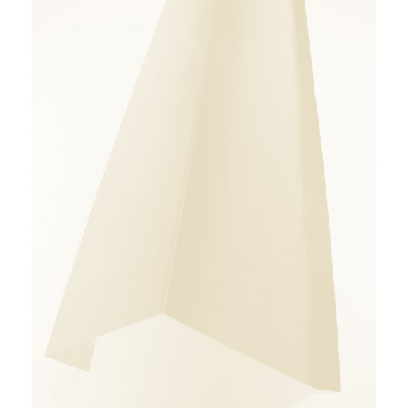 Rive sur mur acier galva 1045 210cm beige