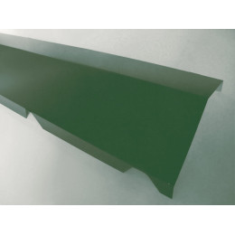 Faîtière crantée sur mur acier galva 210cm vert