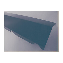 Faîtière crantée sur mur acier galva 210cm bleu
