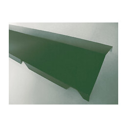 Faîtière crantée sur mur acier galva 210cm vert