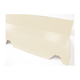 Faîtière crantée contre mur acier galva 210cm beige