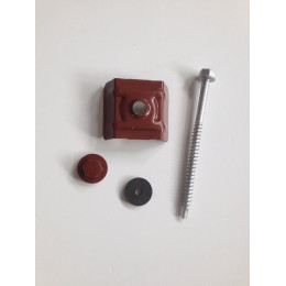 Kit fixations pour tôle acier galva nervuré 1045 rouge