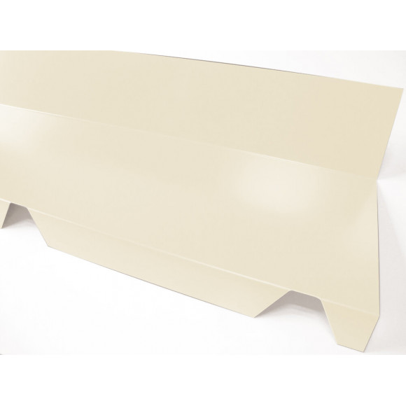 Faîtière crantée contre mur acier galva 210cm beige