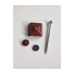 Kit fixations pour tôle acier galva nervuré 1045 rouge