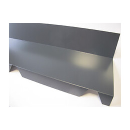 Faîtière crantée contre mur acier galva 210cm gris