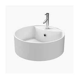 Vasque à poser ronde en céramique - diamètre 40cm - hauteur 14cm