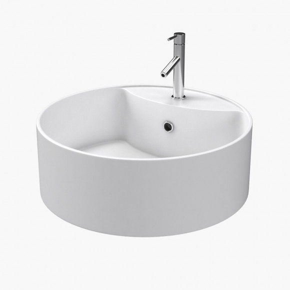 Vasque à poser ronde en céramique - diamètre 40cm - hauteur 14cm