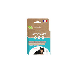 3 Pipettes antiparasitaires  ACTIPLANT'3 chiot et petit chient.