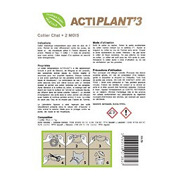 Collier antiparasitaire ACTIPLANT'3  rose chat.