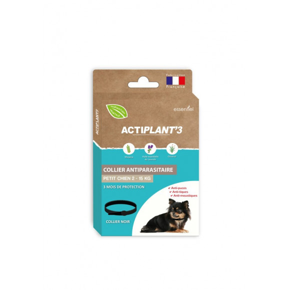 Actiplant'3 collier antiparasitaire petit chien noir