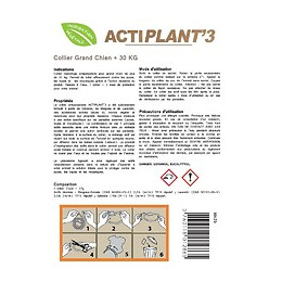 Collier antiparasitaire ACTIPLANT'3 noir grand chien