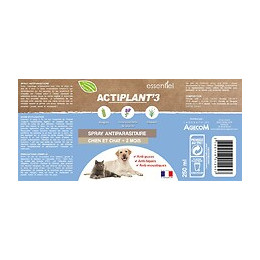 Spray antiparasitaire ACTIPLANT'3 250ml chien et chat