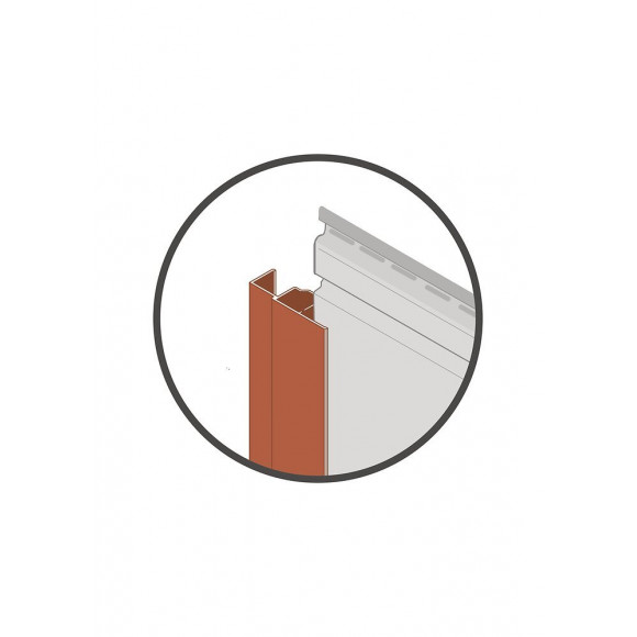 Profil de Bardage en PVC - Multifonction Gris 240cm