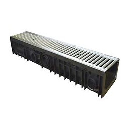 Caniveau pp l.15xh.15cm + grille longueur 100cm a-15 en1433