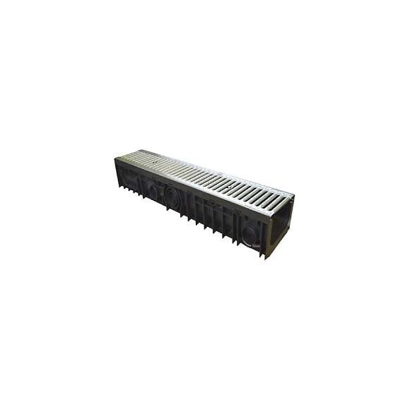 Caniveau pp l.15xh.15cm + grille longueur 100cm a-15 en1433