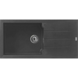 Evier Quartz Granit Alinéo 1 Grand Bac 1 égouttoir 100x50 Gris Titane
