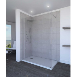 Paroi en verre pour douche à l'italienne AURLANE 140x200cm