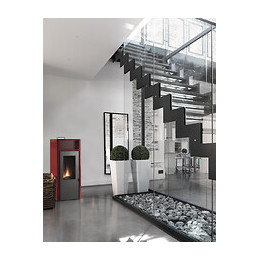 Poêle à granulés Nola 10 rouge P641817