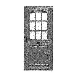 Porte d'entrée en bois exotique 215x90cm