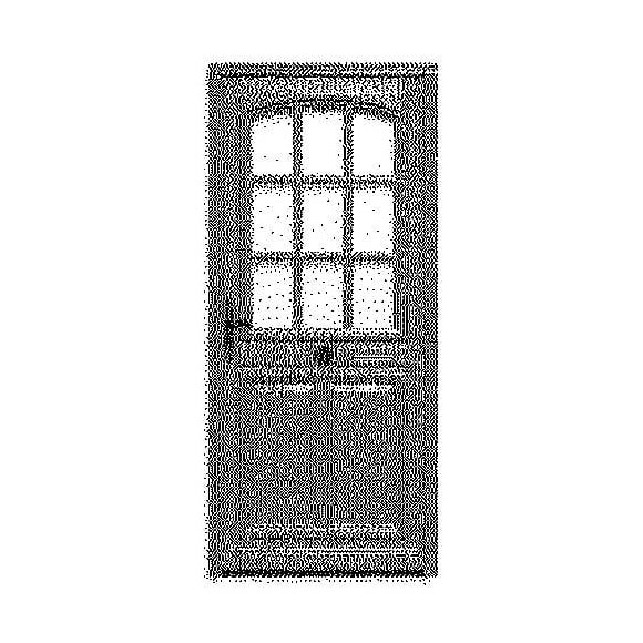 Porte d'entrée en bois exotique 215x90cm