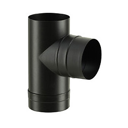 Té tampon émaillé noir diamètre 180mm