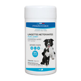 Lingettes nettoyantes multi-usages chien / chat x100