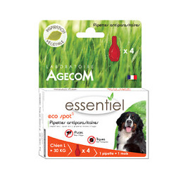 4 pipettes antiparasitaires ESSENTIEL Eco Spot pour grand chien