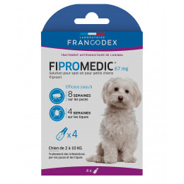 Pipettes antiparasitaires FRANCODEX petit chien Fipromédic  4 x 0,67ml