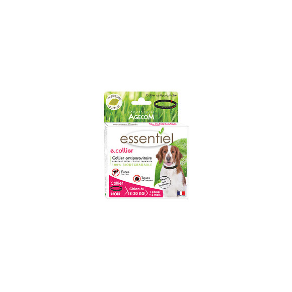 E.collier chien noir 60cm