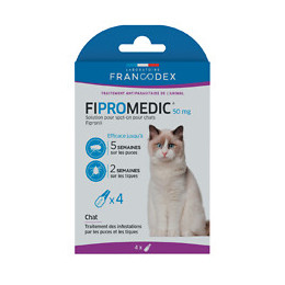 Pipettes antiparasitaires chat Fipromédic 4x0.5ml