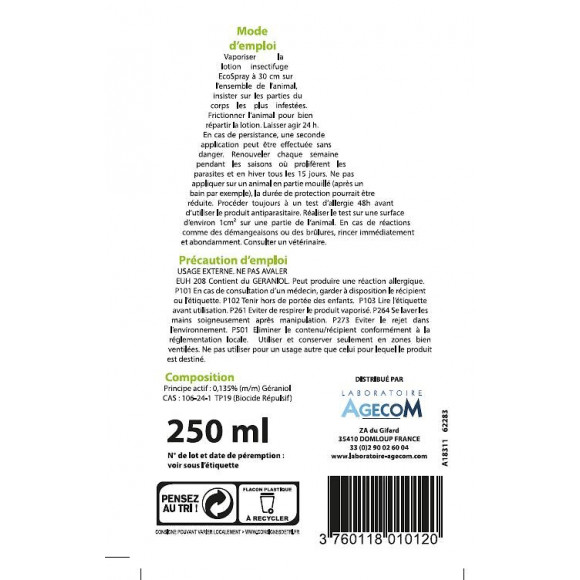 Eco spray chat 250ml