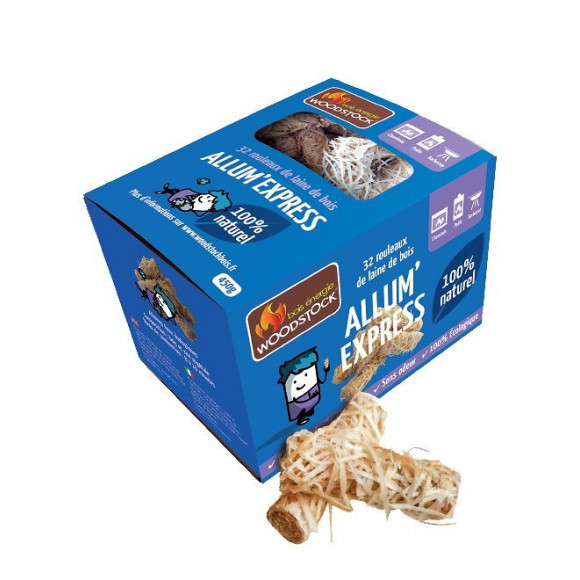 Allume-feu Allum'express - boîte de 32 unités