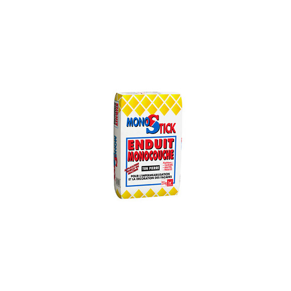Enduit de façade hydrofuge monocouche ton pierre 25kg