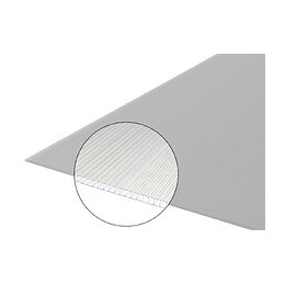 Polycarbonate alvéolaire 4mm clair - 2 parois 2x 1.05m