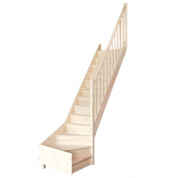 Escalier TRADI ECO SAPIN 1/4 tournant droit