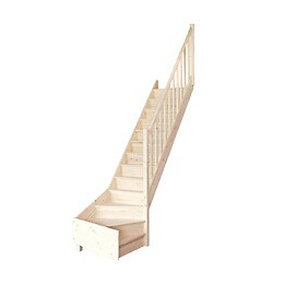 Escalier TRADI ECO SAPIN 1/4 tournant droit
