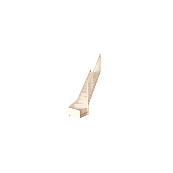 Escalier TRADI ECO SAPIN 1/4 tournant droit