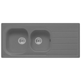 Evier SMC Dakota 2 Bacs 1 égouttoir 116x50 Béton