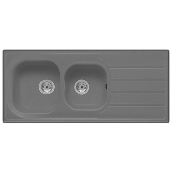 Evier SMC Dakota 2 Bacs 1 égouttoir 116x50 Béton