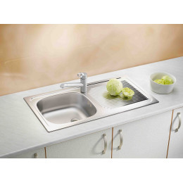 Evier Inox 1 Bac 1 égouttoir 86x44