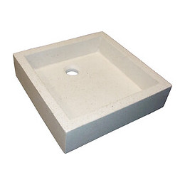 Vasque terrazzo 40x40cm crème