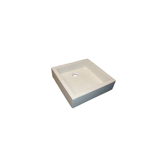Vasque terrazzo 40x40cm crème