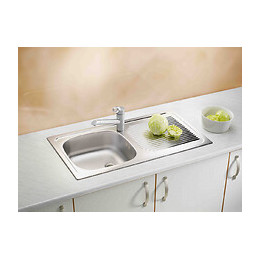 Evier Inox 1 Bac 1 égouttoir 86x44