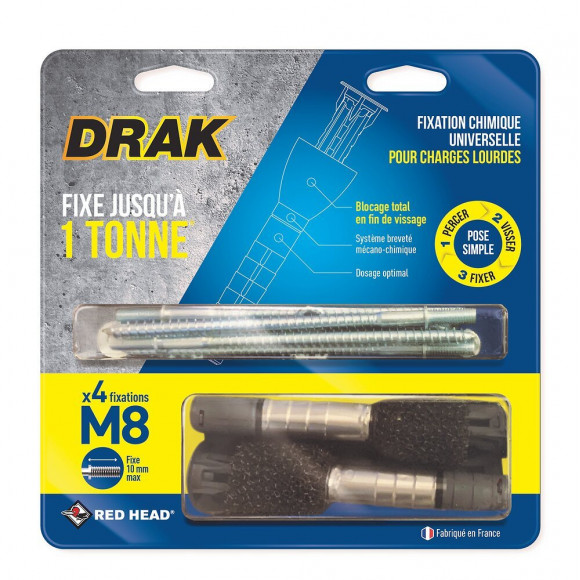 Kit de scellement chimique à expansion drak DM8BL4