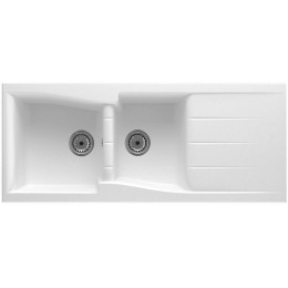 Evier LUNA 2B 116x50 blanc