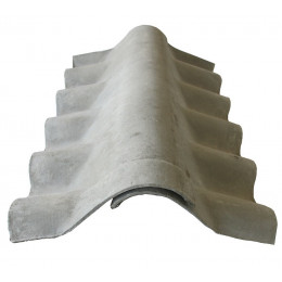 Faitière fibrociment grise 2 pans