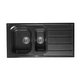 Evier SMC Alabama 1,5 Bac 1égouttoir 98x50 Noir