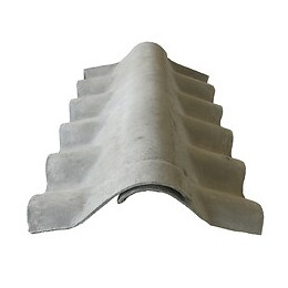 Faitière fibrociment grise 2 pans
