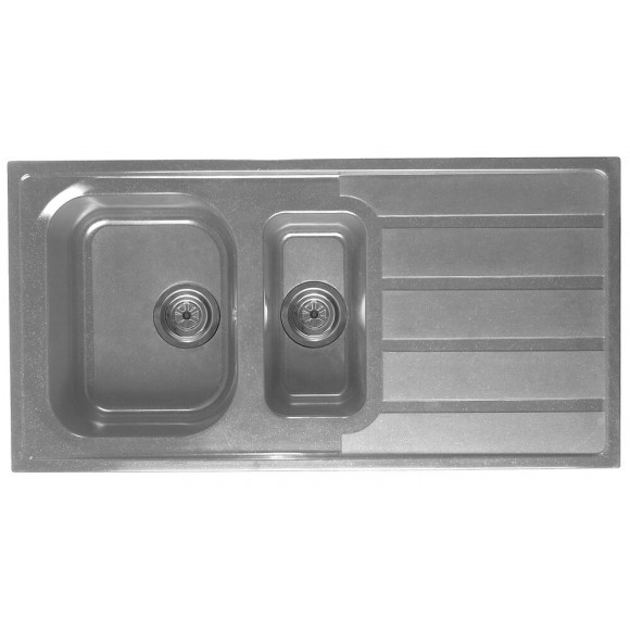 Evier SMC Alabama 1,5 Bac 1égouttoir 98x50 Béton